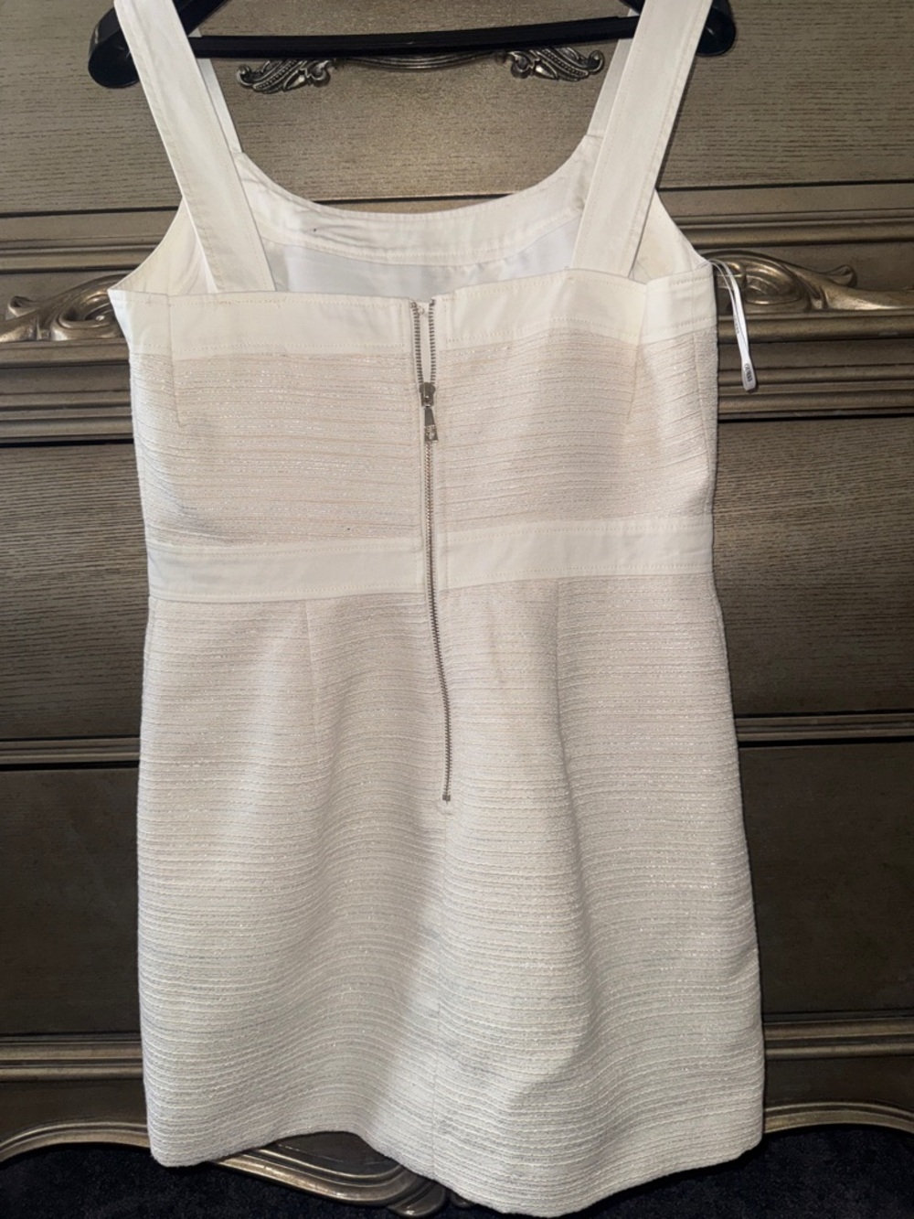 Guess Cream Textured Sleeveless Mini Dress - Picture 6 of 7